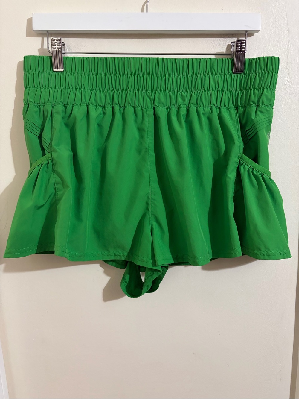 FP Movement by Free People Vibrant Green High-Waist Elastic Shorts